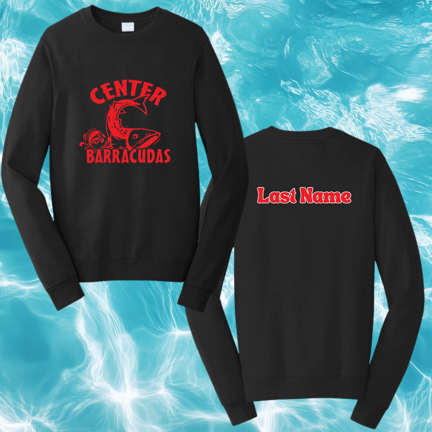 529-Barracudas Crew Sweatshirt Youth and Adult