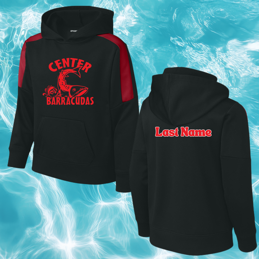 531-Barracutas Red & Black Hoodie youth and adult
