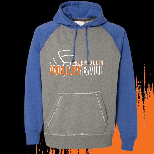 612 - Vintage ADULT Heather Hooded Sweatshirt