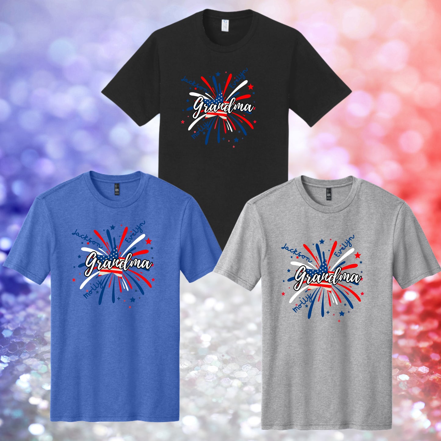 1066 - Personalized Grandpa/Dad 4th of July shirt