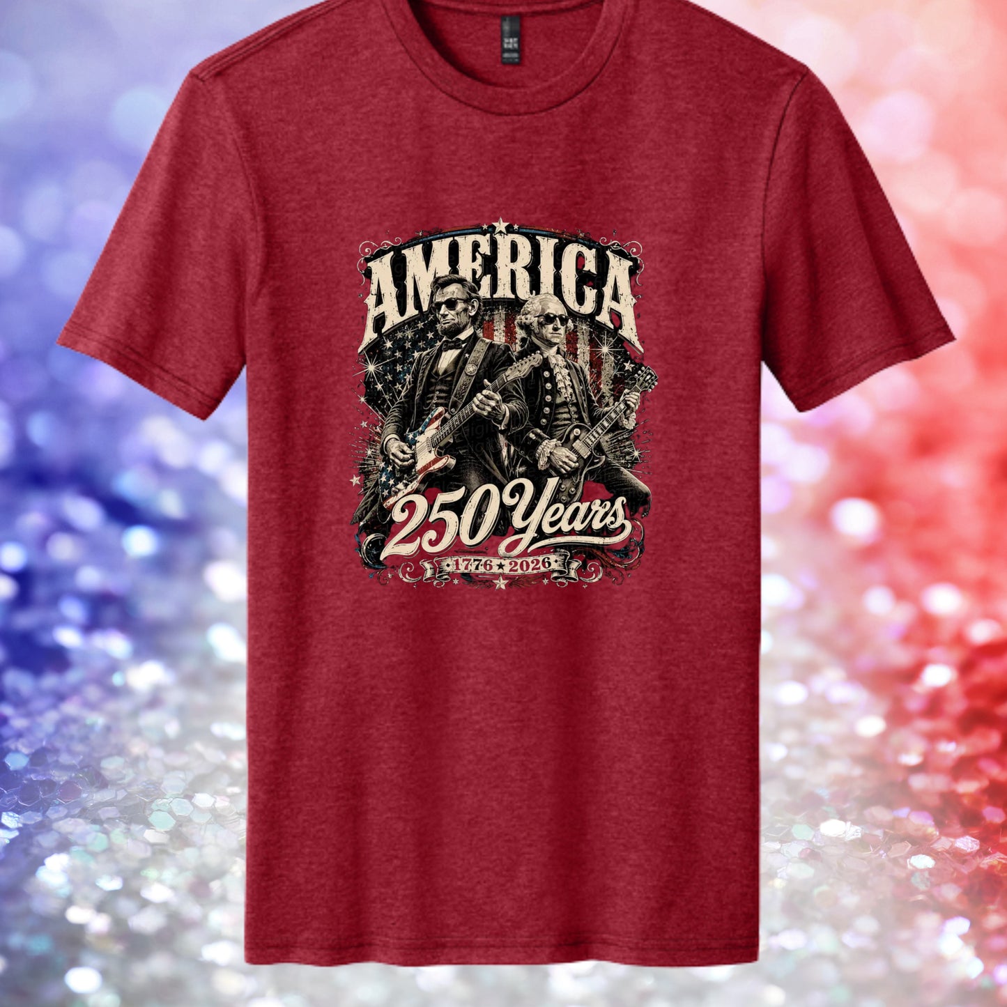 1068 - Presidential Guitar 4th of July Shirt