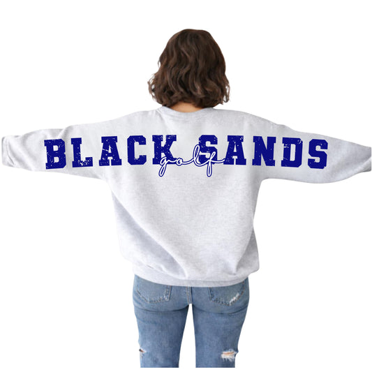 Oversized Image Across Back - Jerzees Sweatshirt -  Ash - Image: 848