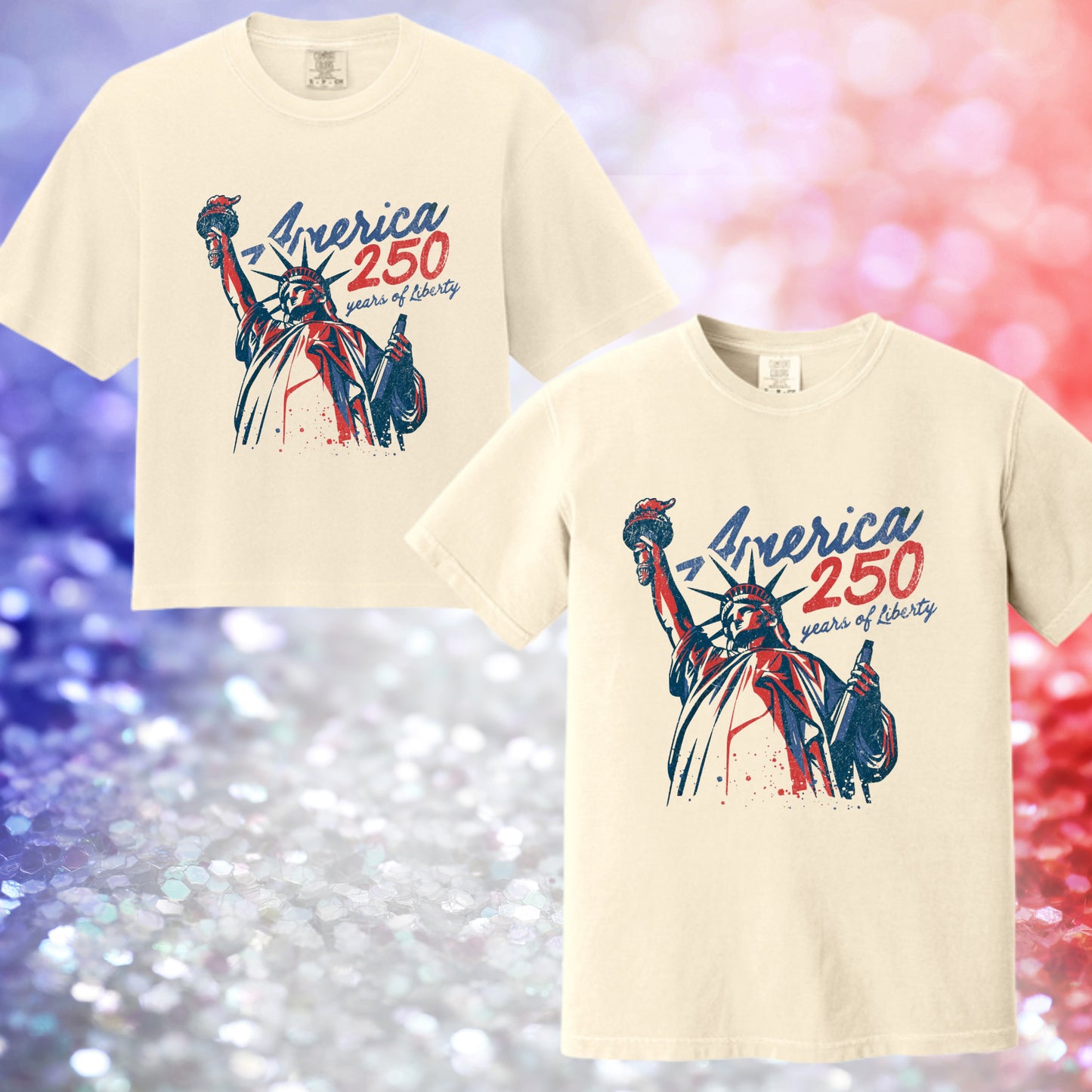 1073 - Liberty - Cropped or Regular Tshir