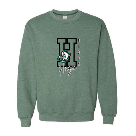 71- H- Bison Crew Sweatshirt