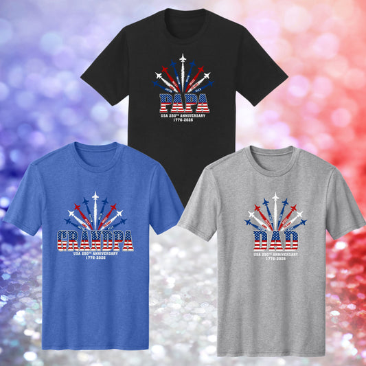 1066 - Personalized Grandpa/Dad 4th of July shirt