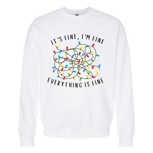 0096- It's Fine, I'm Fine Crew Sweatshirt