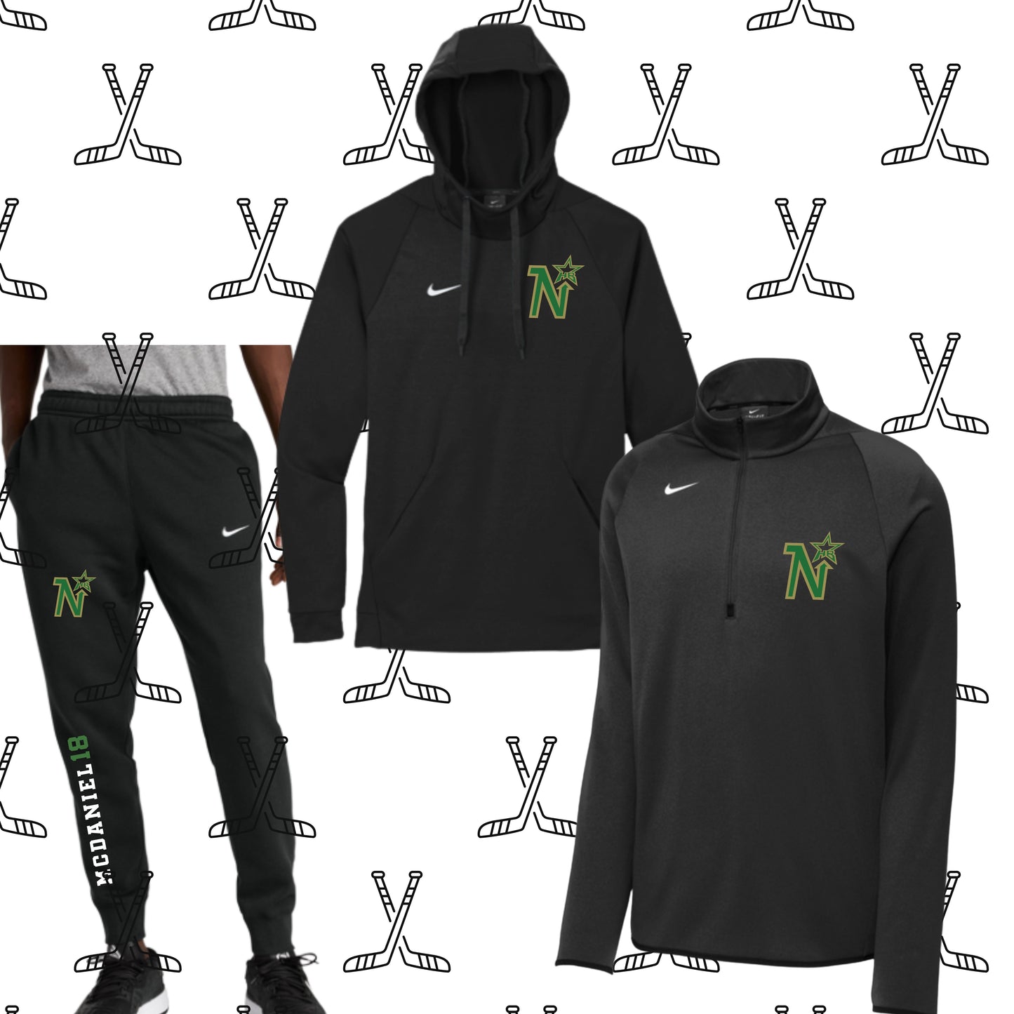 564 - North Stars Hockey Nike Women's PLAYER set