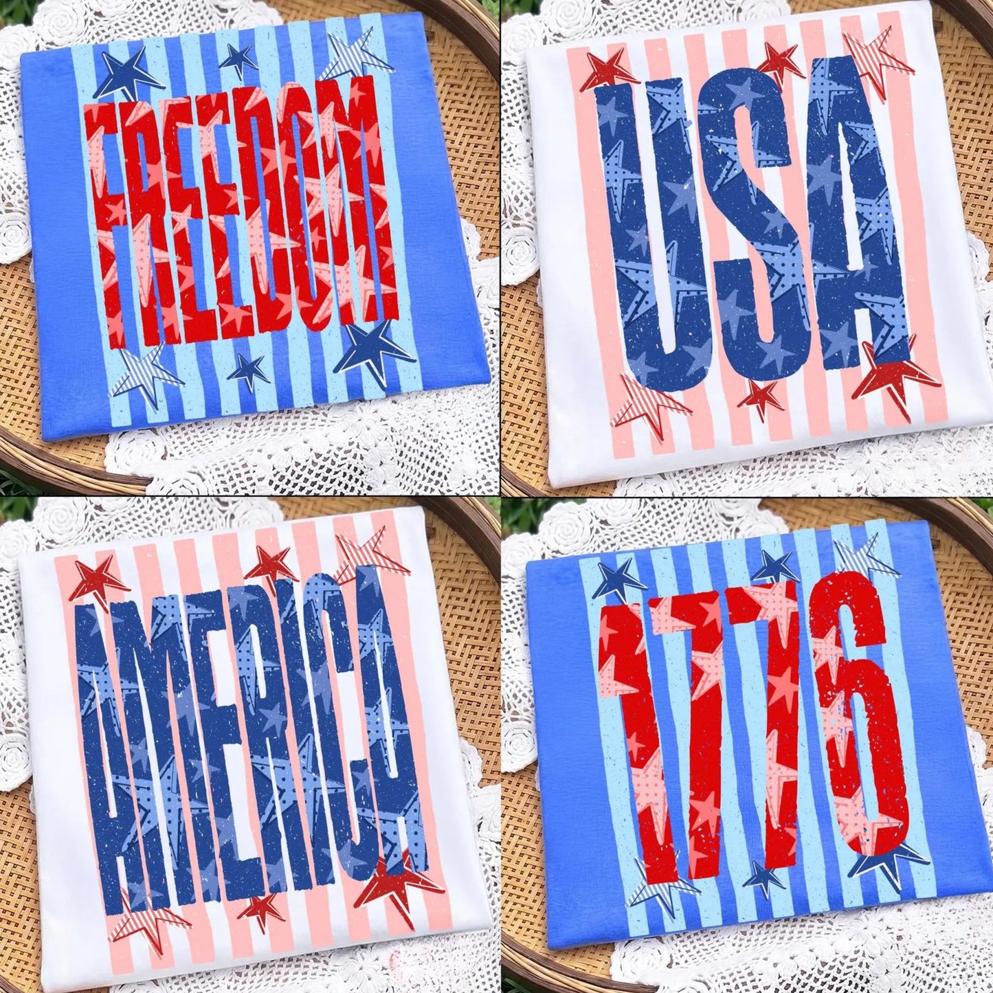1071 - Striped America Shirts